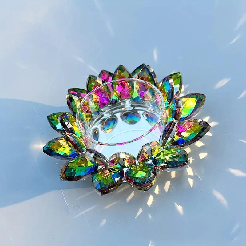 Cristal Brillante para Portavelas de Loto
